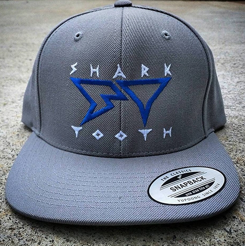 Shark Tooth Silver Snapback Hat