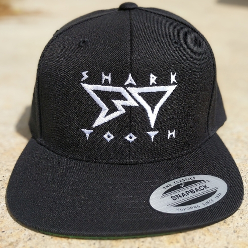 Shark Tooth Black Snapback Hat