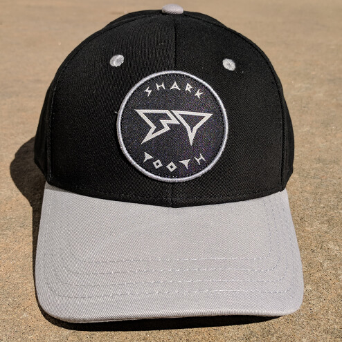 Shark Tooth Mako Snapback Hat - Black Steel Front