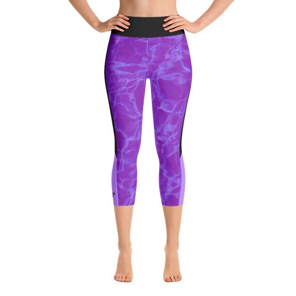Thresher Purple Yoga / Surf Capri Leggings - Front View