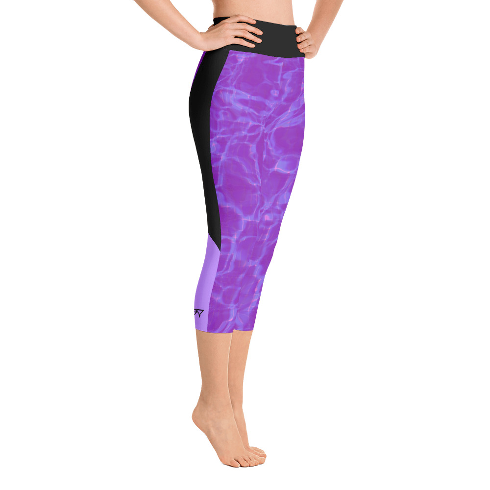 Thresher Purple Yoga / Surf Capri Leggings - Right View