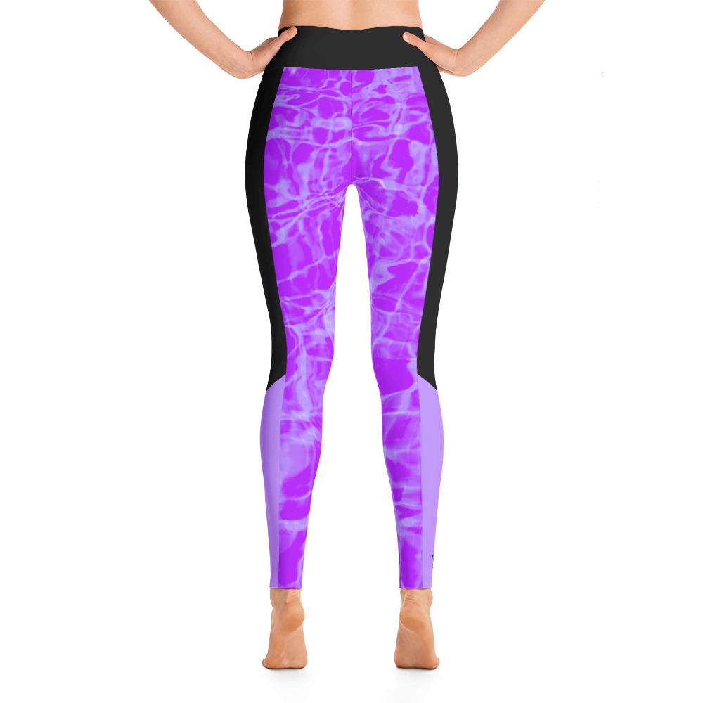 Thresher Purple Yoga / Surf Leggings - Back View