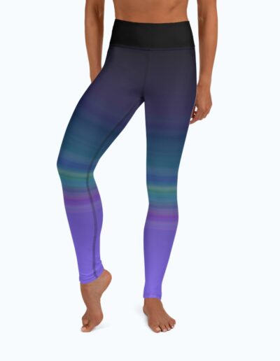 Full front view of the Namaste Yoga/Surf Leggings by Shark Tooth Surf Co.