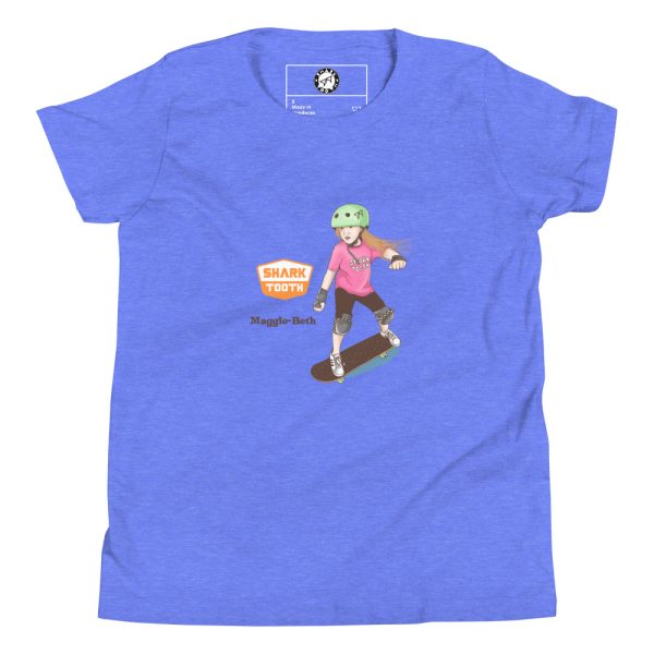The Mag Youth Tee - Heather Columbia Blue